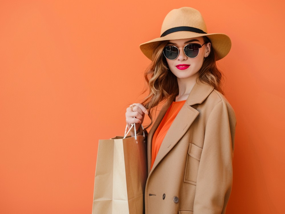 trendy-dressed-woman-holding-shopping-paper-bag