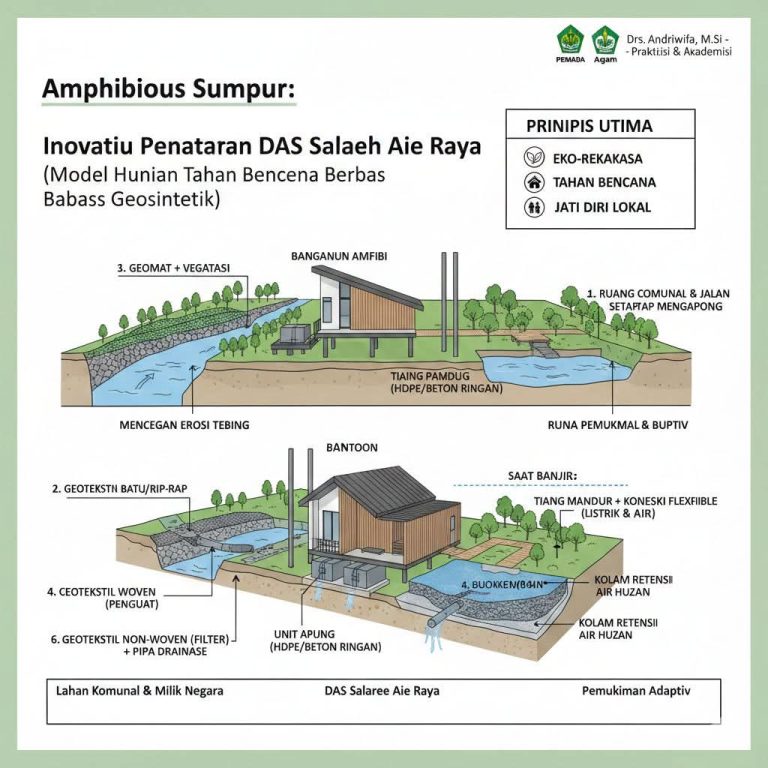 Strategi “Amphibious Sumpur”: Menata Ulang Masa Depan Salareh Aie Raya Melalui Inovasi Geosintetik dan Hunian Adaptif