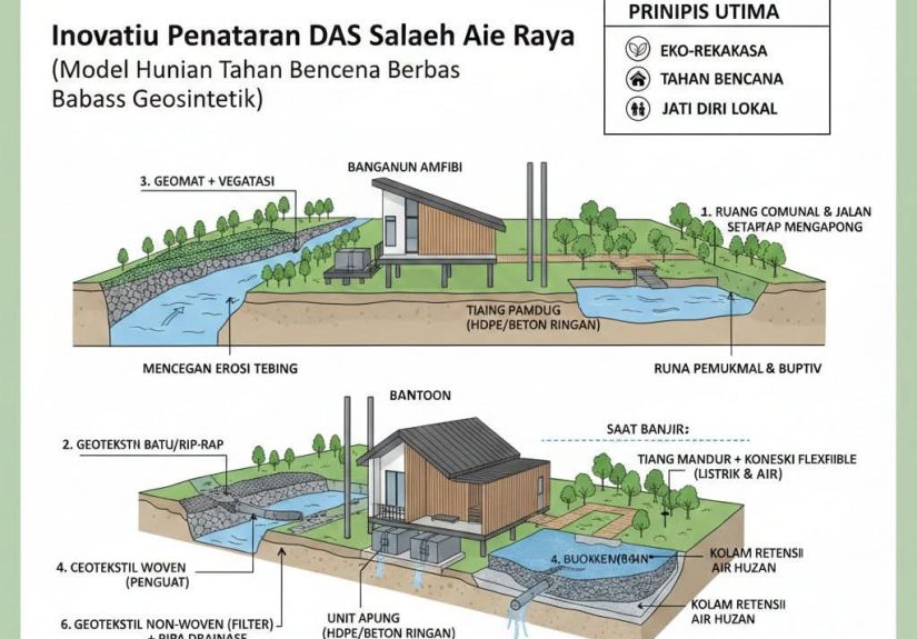 Strategi “Amphibious Sumpur”: Menata Ulang Masa Depan Salareh Aie Raya Melalui Inovasi Geosintetik dan Hunian Adaptif